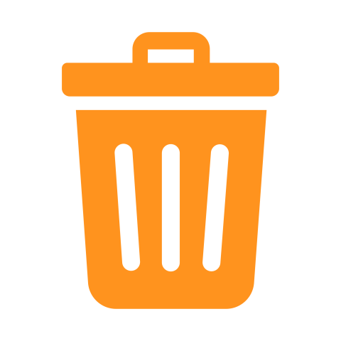 Orange Trash Bin Icon PNG - Photo #4106 - Waryhub