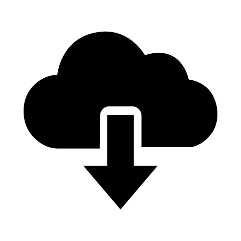 Black download icons free